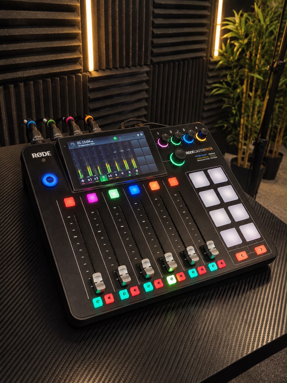 RØDECaster Pro audio mixing console in The Attic